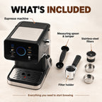 Bliss & Beyond 20-Bar Espresso & Cappuccino Coffee Machine with Touch Screen & Milk Frother - UK Plug (CM3171)_8734898_5
