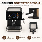 Bliss & Beyond 20-Bar Espresso & Cappuccino Coffee Machine with Touch Screen & Milk Frother - UK Plug (CM3171)_8734898_6
