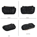 Patterned Tote Bag (Size 39x29x12 cm) - Black_8735595_5