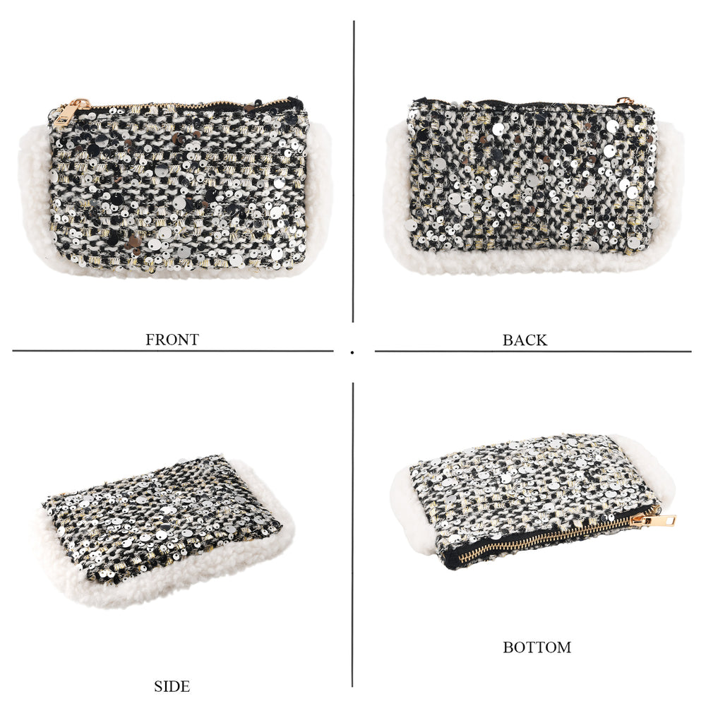 Patterned Tote Bag (Size 39x29x12 cm) - Silver_8735596_5