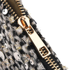 Patterned Tote Bag (Size 39x29x12 cm) - Silver_8735596_7