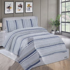 IW Special Microfiber Bedding Set - White Blue_8737553