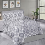 IW Special Microfiber Bedding Set - Blue & White_8737559