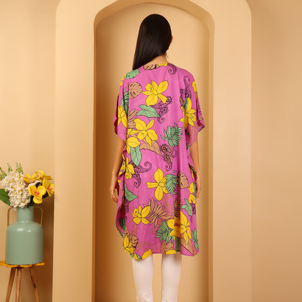 & Maisi  Cover Up and Sarong (Size - One Size) - Pink Yellow_8740743_1