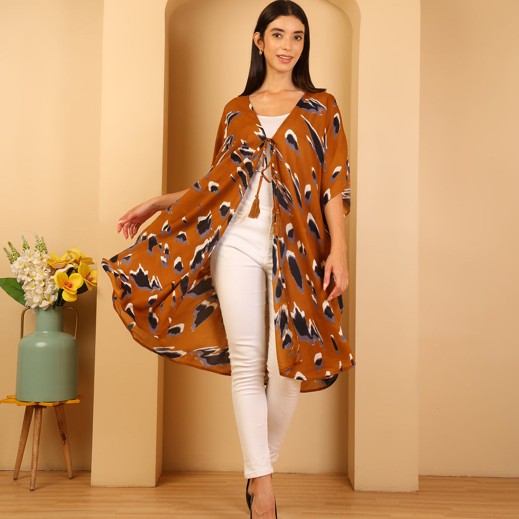 & Maisi  Cover Up and Sarong (Size - One Size) - Orange_8740745