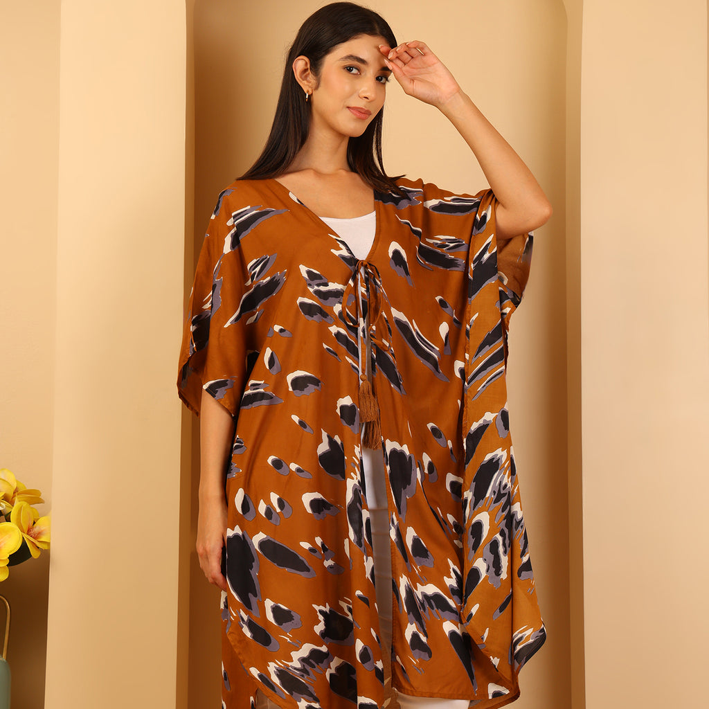 & Maisi  Cover Up and Sarong (Size - One Size) - Orange_8740745_2