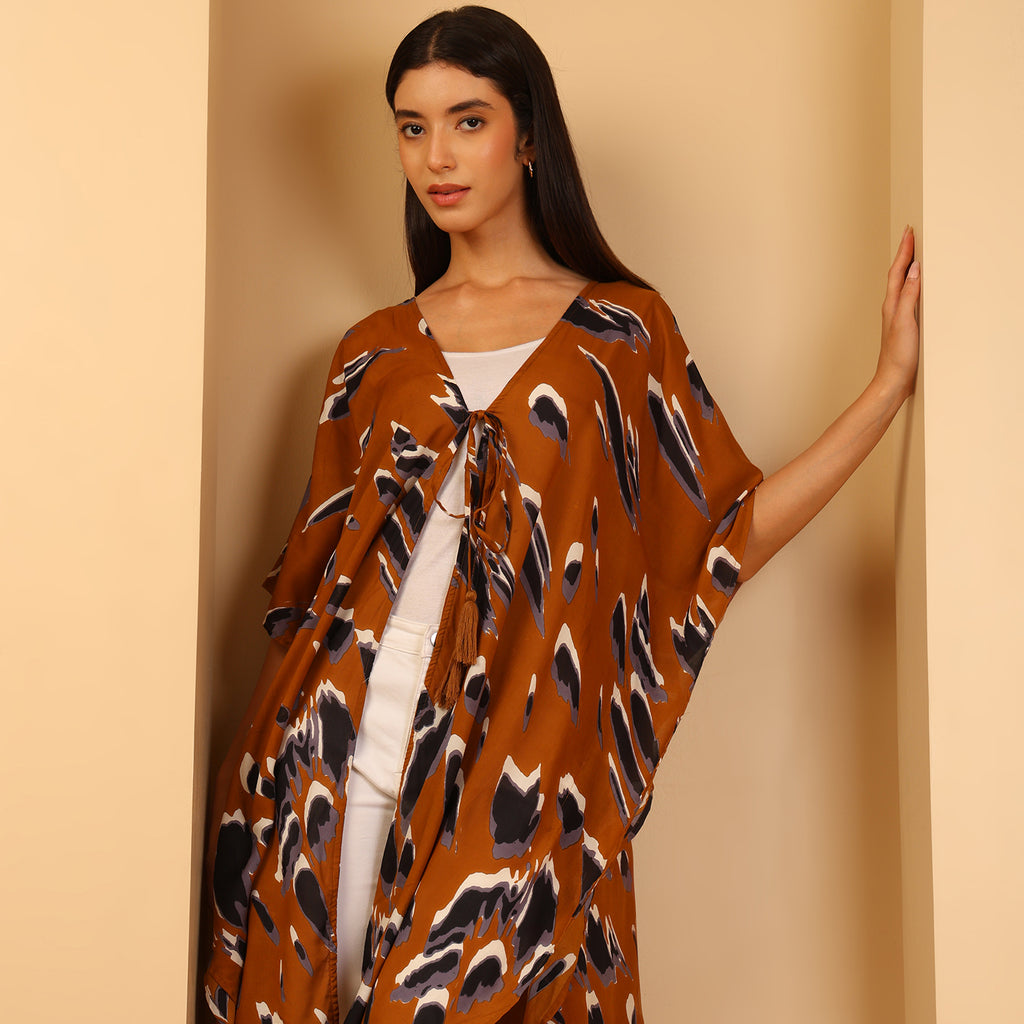 & Maisi  Cover Up and Sarong (Size - One Size) - Orange_8740745_3