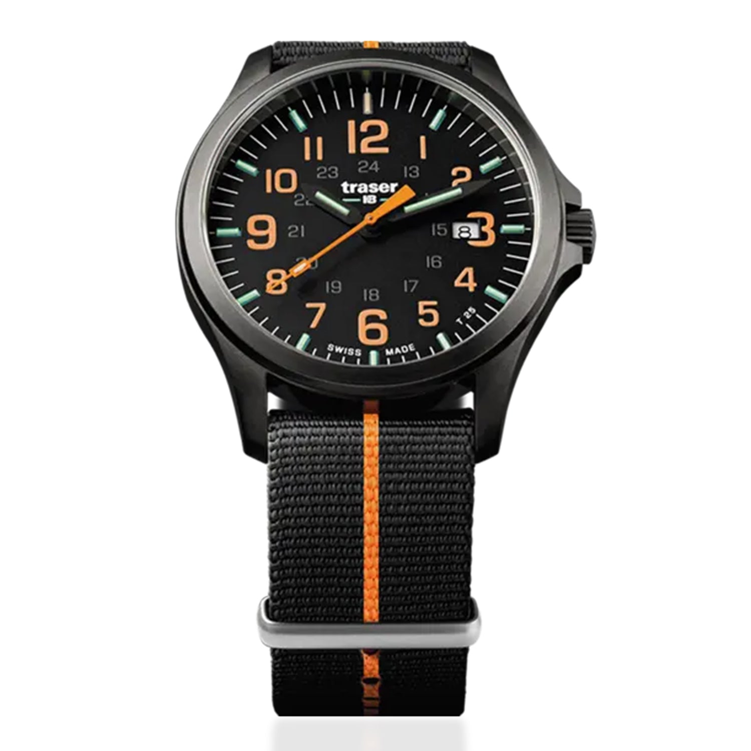 Traser Swiss Quartz P67 Officer Pro Mens Watch in Nato Strap - Black_8741431_2