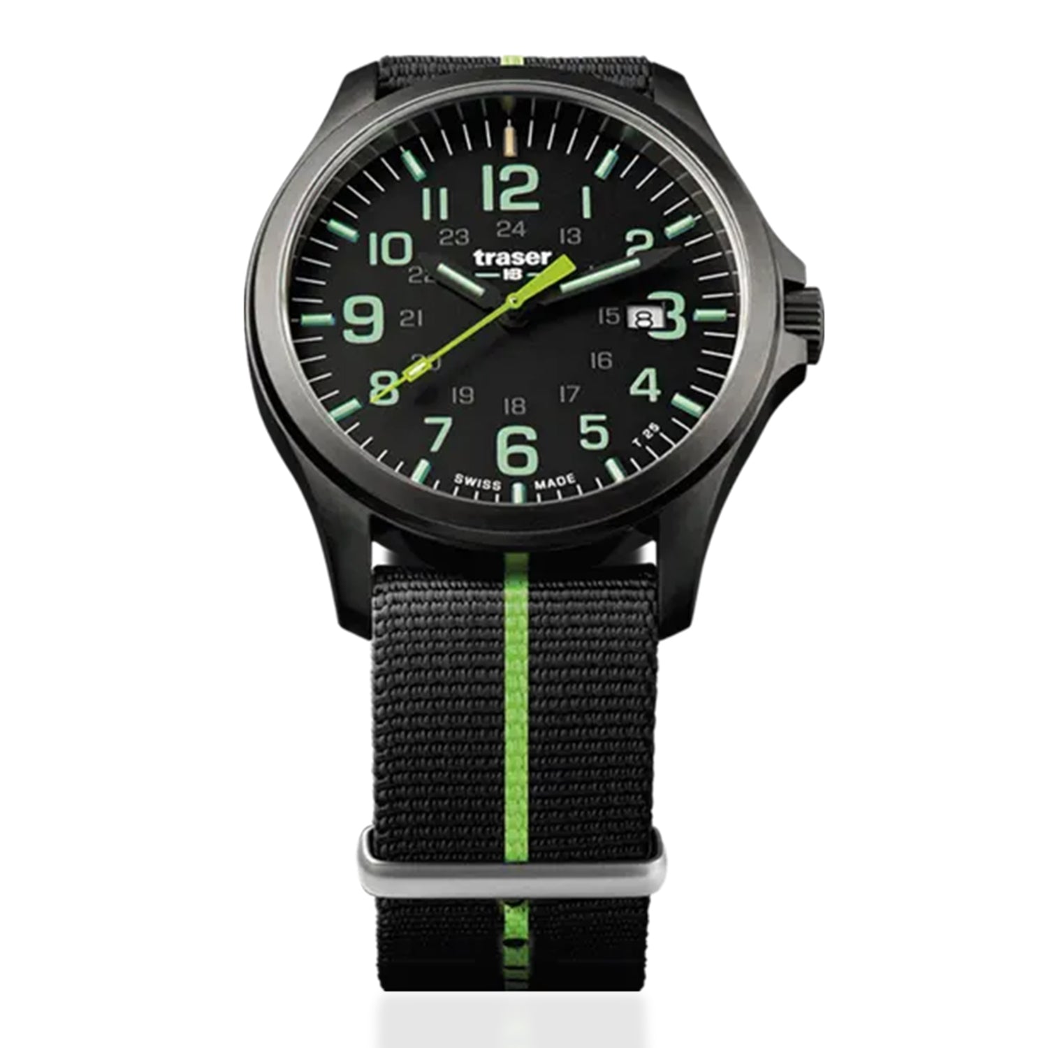 Traser Swiss Quartz Mens Watch in Stainless Steel - Black_8741432_2