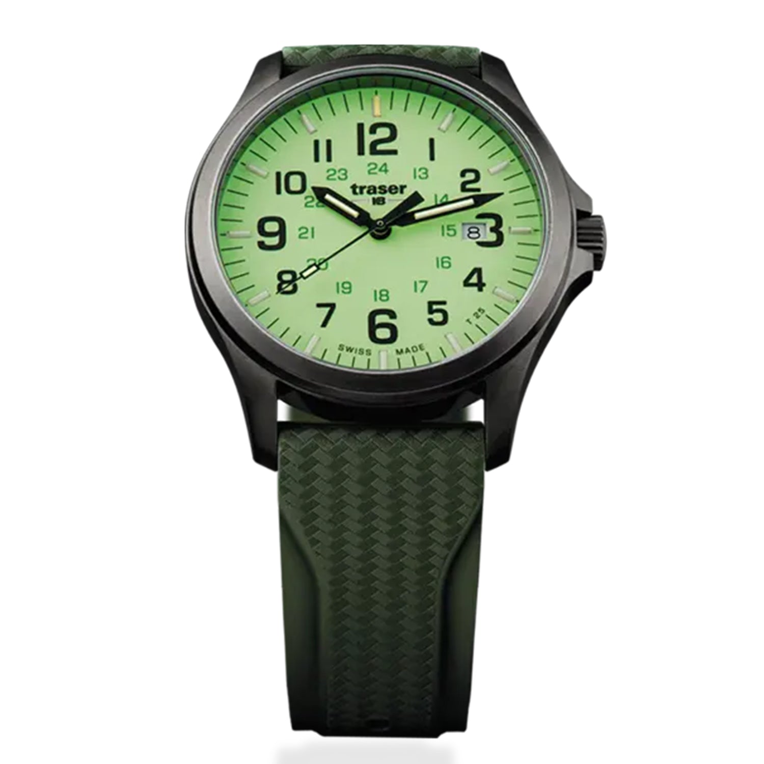 Traser Swiss Quartz Mens Watch in Stainless Steel - Black_8741435_2