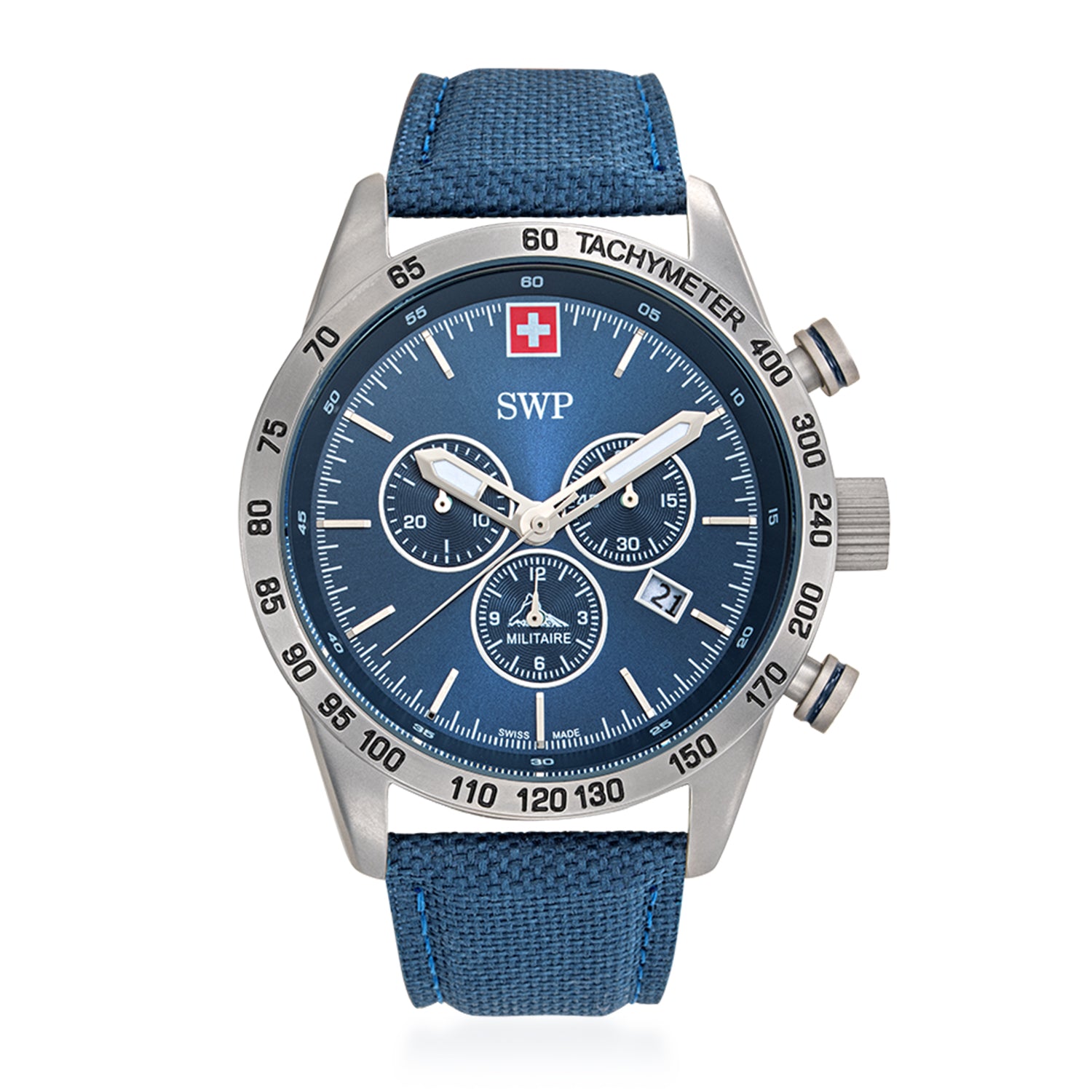 Swiss Military Swiss Mens Watch in Stainless Steel - Black_8741542_2