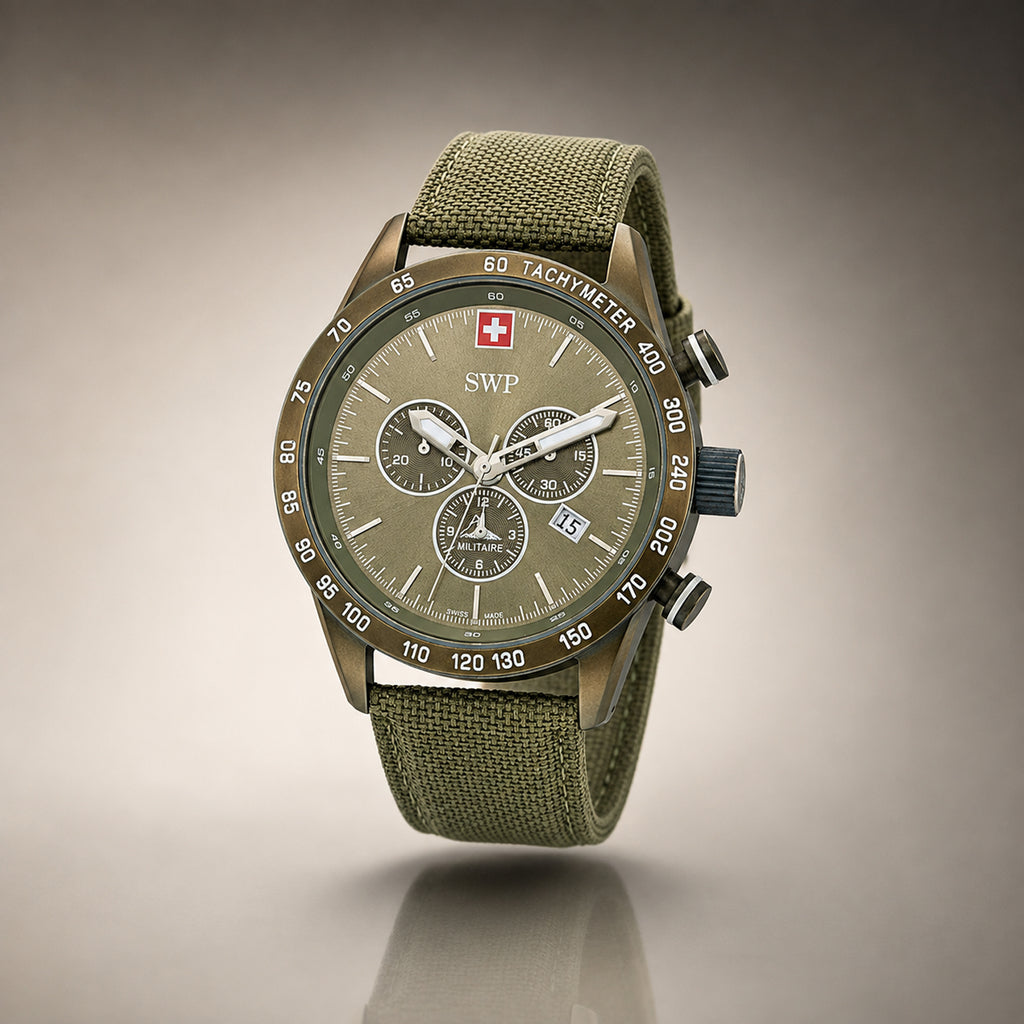Swiss Military Swiss Mens Watch in Stainless Steel - Black_8741545