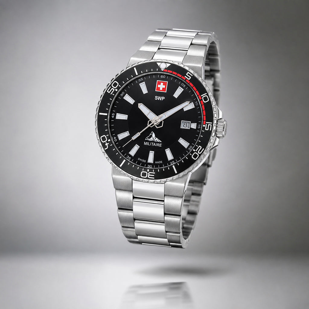 Swiss Military Swiss Mens Watch in Stainless Steel - Silver_8741558