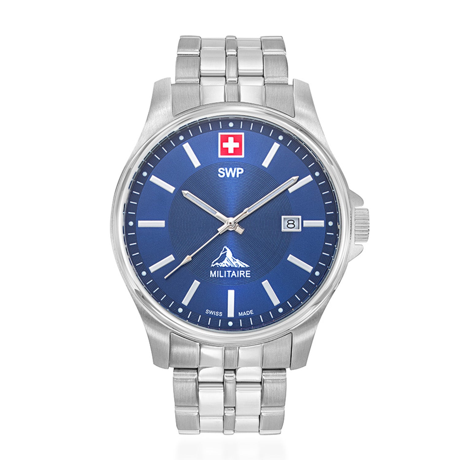 Swiss Military Swiss Mens Watch in Stainless Steel - Silver_8741611