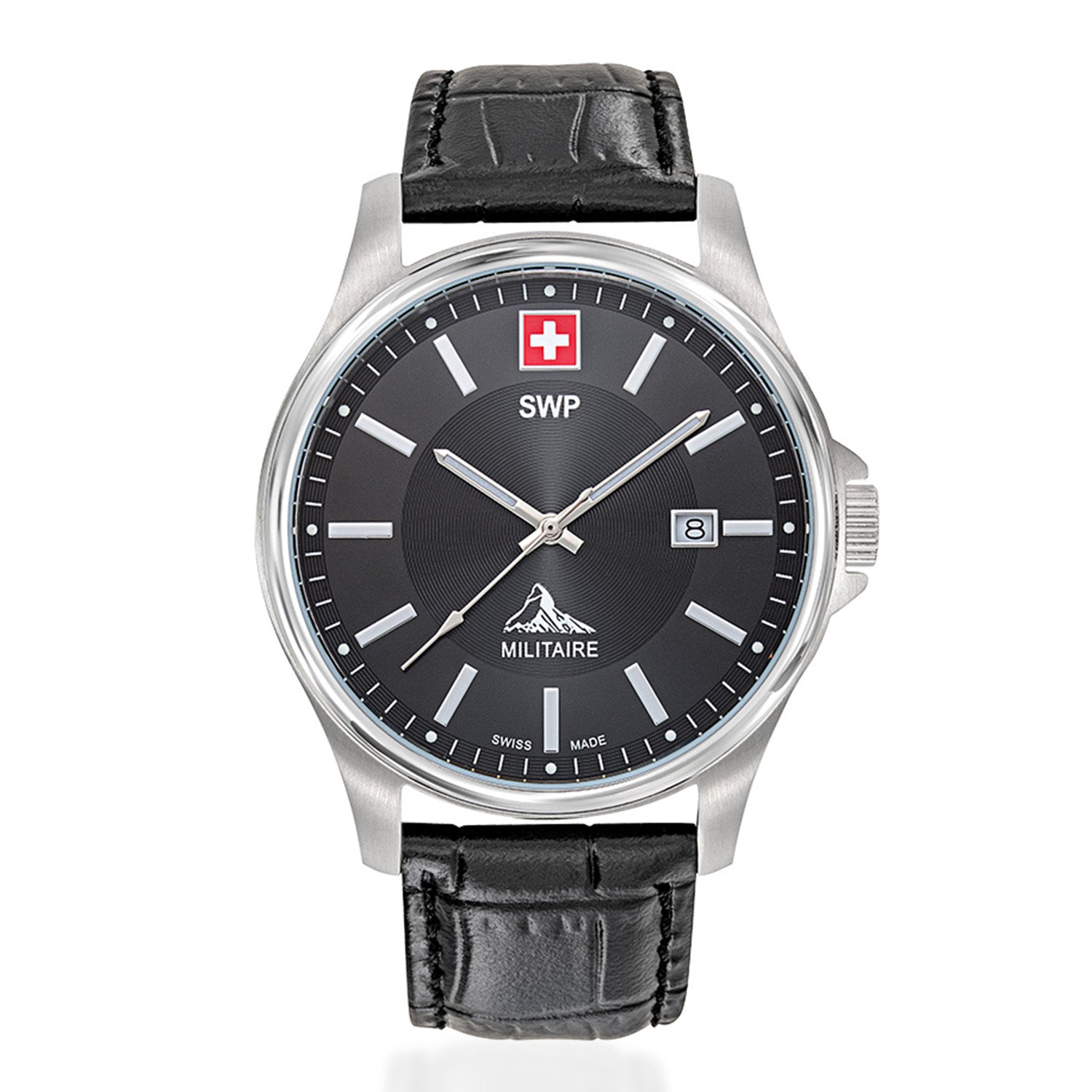 Swiss Military Swiss Mens Watch in Stainless Steel - Silver_8741623