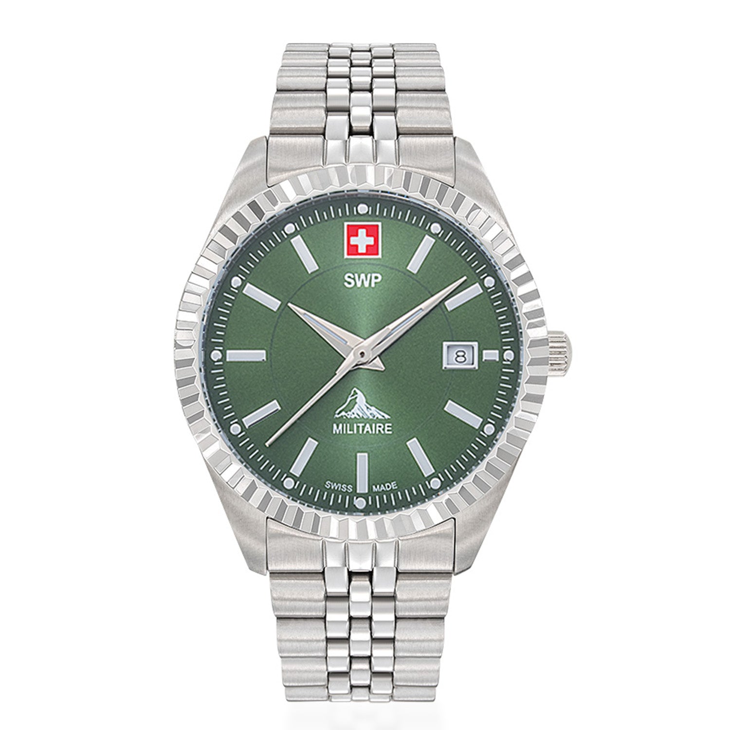 Swiss Military Swiss Mens Watch in Stainless Steel - Silver_8741655
