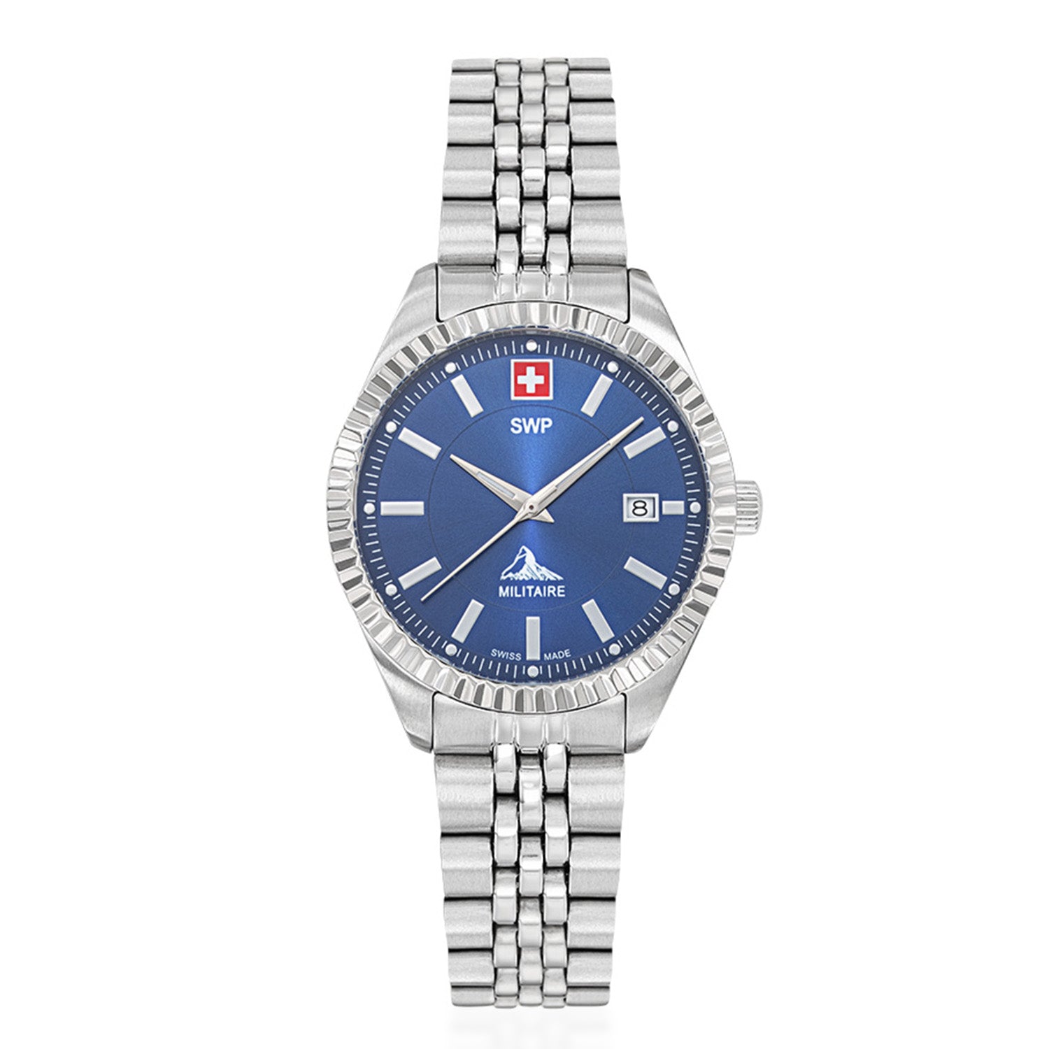 Swiss Military Swiss Mens Watch in Stainless Steel - Silver_8741668