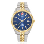 SWP Swiss Militaire Jungfrau Swiss Ronda 515 Watch with a Blue Dial and a Silver and Gold Stainless Steel Strap in a 42mm Silver and Gold Stainless Steel Case with 5 ATM H982BBU_8741672_2