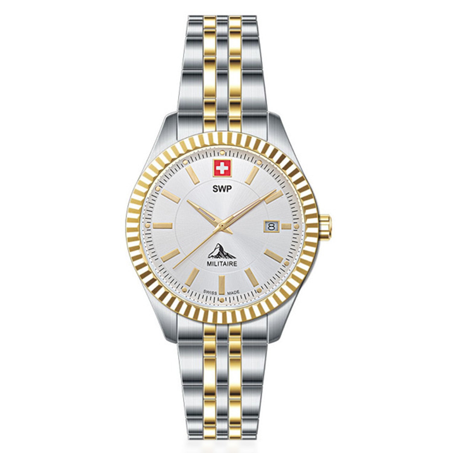 Swiss Military Swiss Mens Watch in Stainless Steel - Silver_8741674