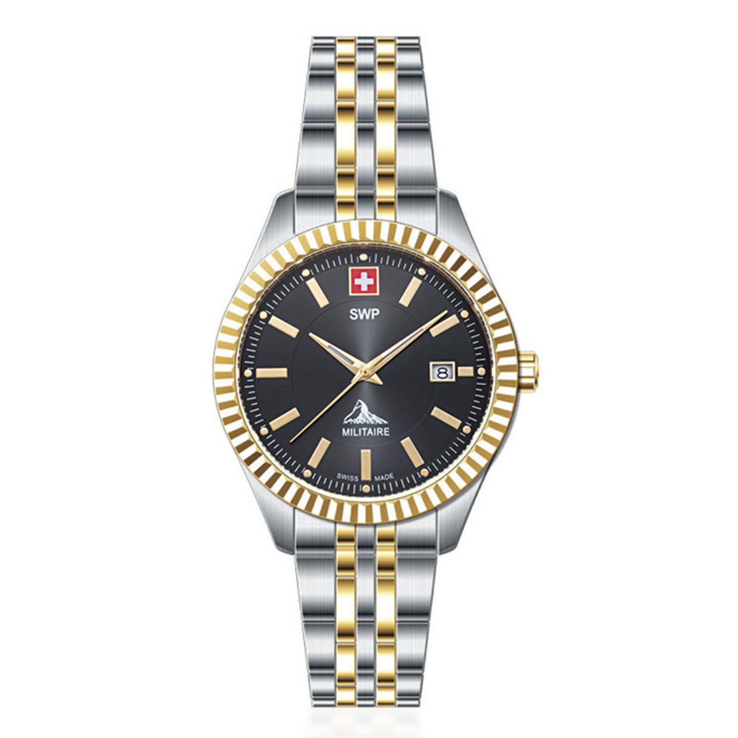 Swiss Military Swiss Mens Watch in Stainless Steel - Silver_8741675