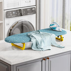 Folding Tabletop Ironing Board with Integrated Iron Rest & Hanging Loop - Light Blue_8756707_1
