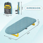 Folding Tabletop Ironing Board with Integrated Iron Rest & Hanging Loop - Light Blue_8756707_2