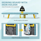 Folding Tabletop Ironing Board with Integrated Iron Rest & Hanging Loop - Light Blue_8756707_3