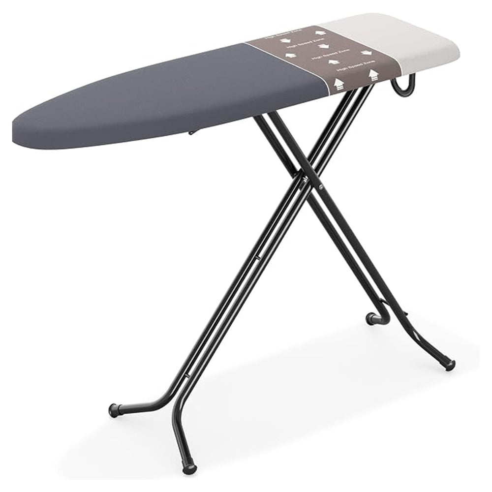 Folding Ironing Board with Adjustable Height & Heat Resistant Cover (Large) - Grey_8756716