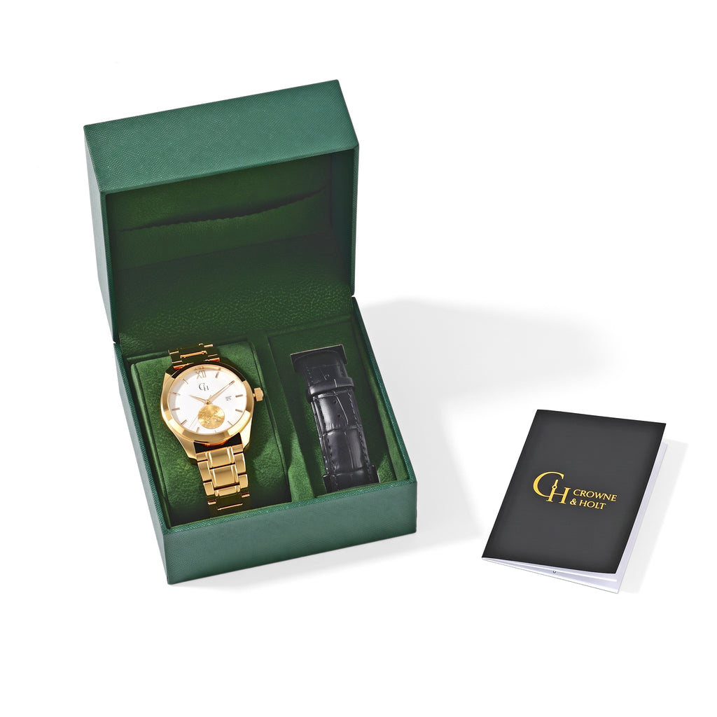 CROWNE & HOLT Watch Pure White Stainless Steel Wt.120.19 Gms_8772918_7
