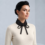 & Maisi Set Of 3 - Detachable Half-Shirt False Collar Set (One Size, 36 x 39cm) - Mocha Frill_8791390_4