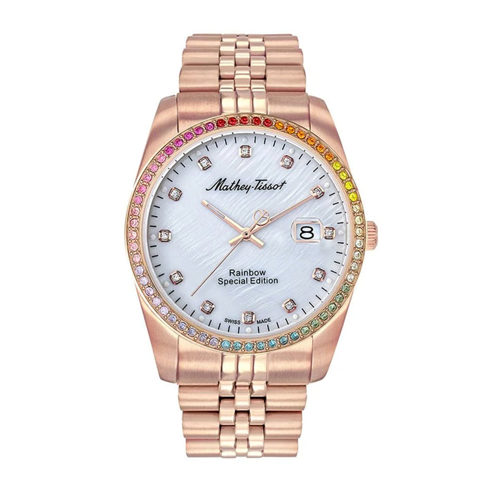 Mathey Tissot Quartz Mens Watch in Stainless Steel - Rose_8792022