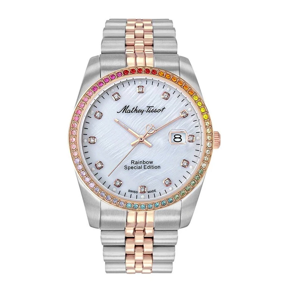 Mathey Tissot Quartz Mens Watch in Stainless Steel - Silver_8792024