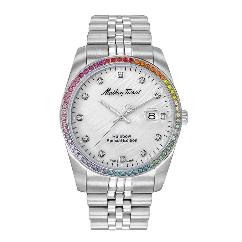 Mathey Tissot Quartz Mens Watch in Stainless Steel - Silver_8792044