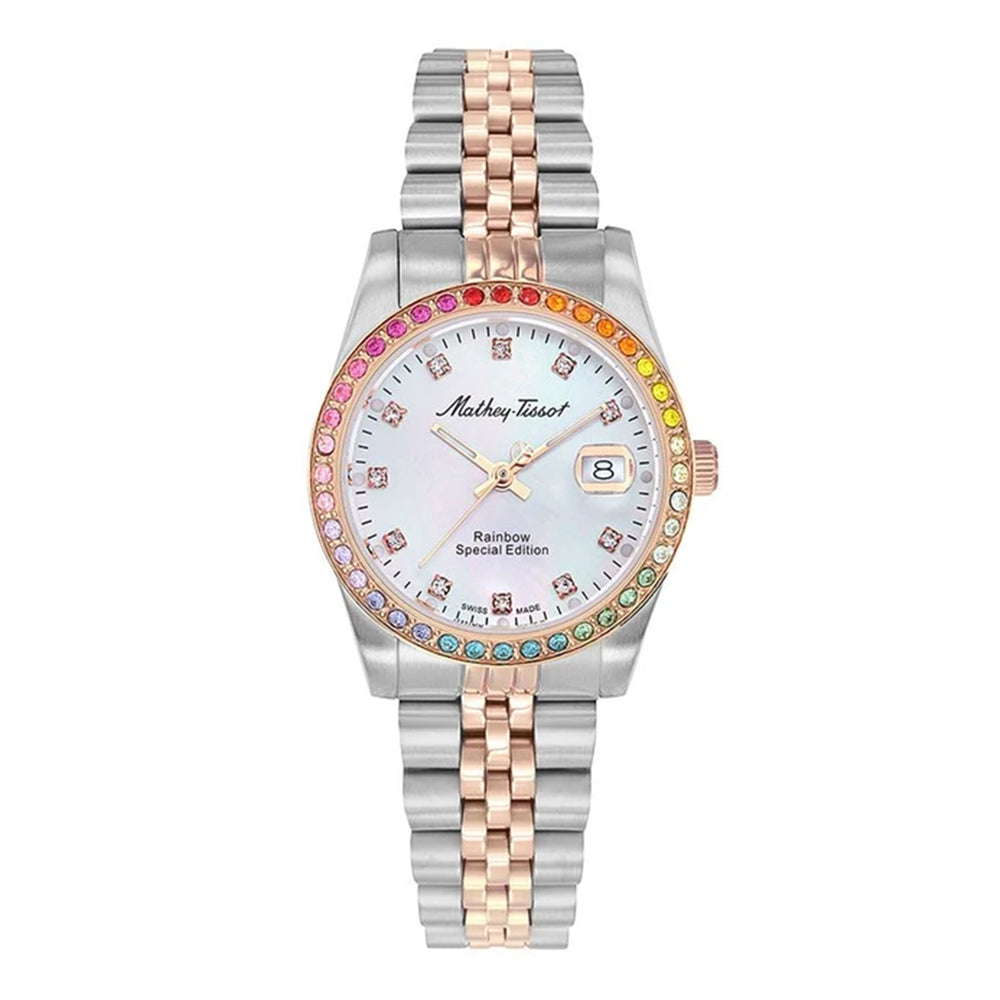 Mathey Tissot Quartz Ladies Watch in Stainless Steel - Silver_8792046
