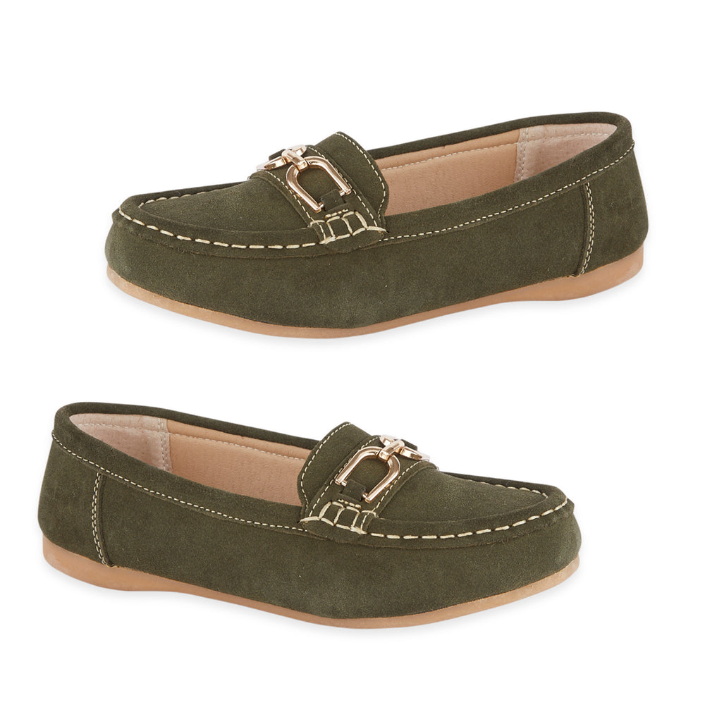 Jo & Joe Ladies Shoe (Size - 4) - Olive_8798222