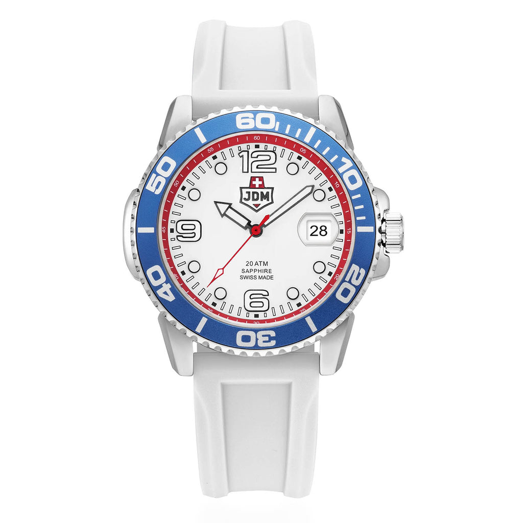 JDM Military Swiss Mens Watch in Stainless Steel - Blue_8808139