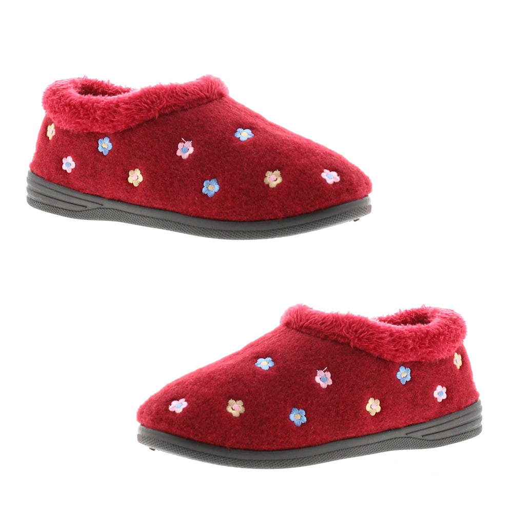 DR KELLER Ladies Slipper (Size - 3) - Burgundy_8814032