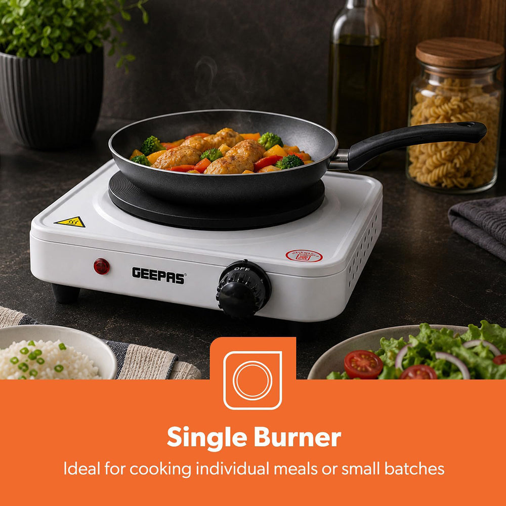 1000W Single Ring Electric Hot Plate Cooker (155mm) - Black_8818042