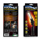 """MAXIMUS LED Worklamp 3W+1W 200+60lm USB3+1W LED battery work lamp  260 lumens* Material: Aluminum + ABS Rubberized 3 x Watt COB approx. 200 Lumen + 1 Watt approx. 60 Lumen front light Functions:  C_8820634