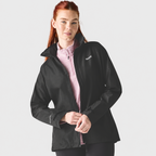 Regatta Womens Waterproof & Windproof Jacket With Hood, Adjustable Cuffs & Adjustable Shockcord (Size 12) - Black_8825824_1