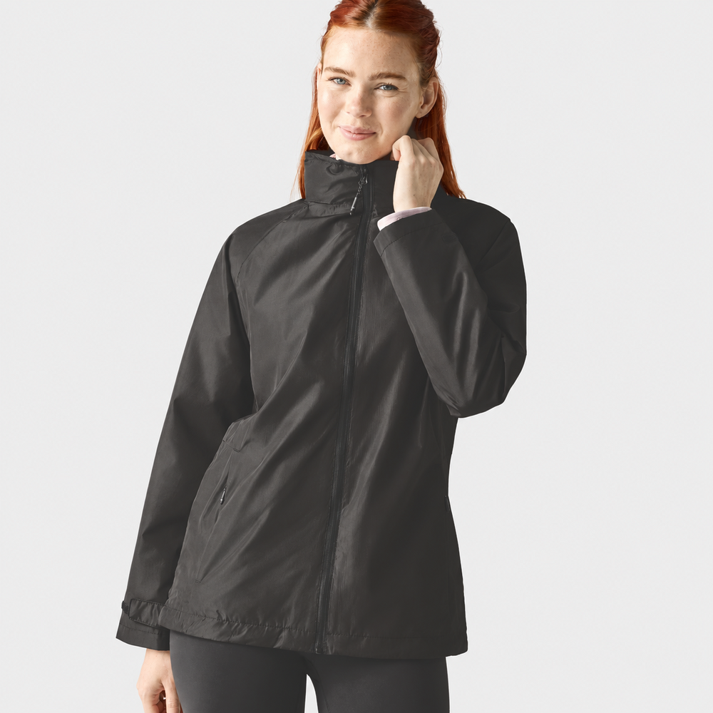 Regatta Womens Waterproof & Windproof Jacket With Hood, Adjustable Cuffs & Adjustable Shockcord (Size 20) - Black_8825853_3