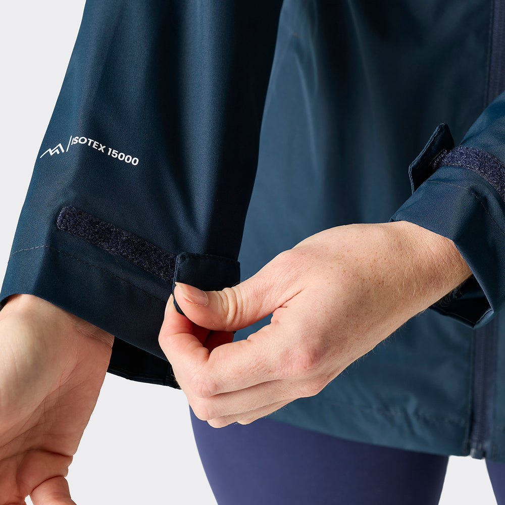 Regatta Womens Waterproof & Windproof Jacket With Hood, Adjustable Cuffs & Adjustable Shockcord (Size 12) - Blue_8825854_1