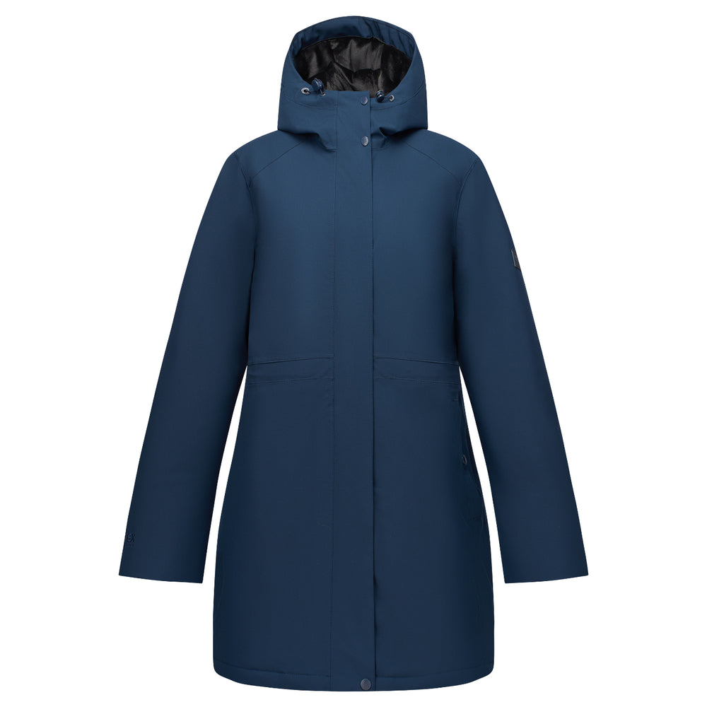 Regatta Womens Waterproof Insulated Jacket With Fleece-Lined Hood & Adjstable Shockcord Waist (Size 12) - Blue_8825879