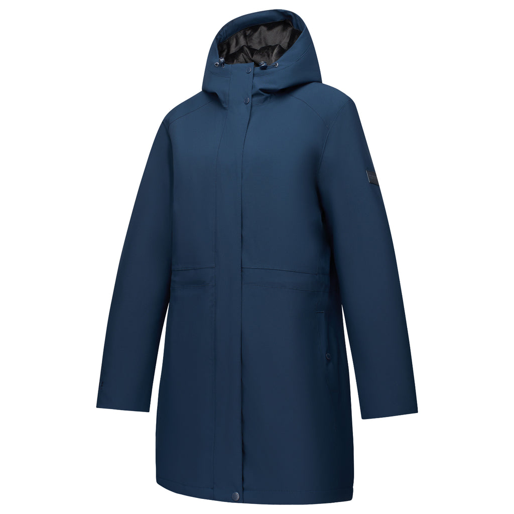 Regatta Womens Waterproof Insulated Jacket With Fleece-Lined Hood & Adjstable Shockcord Waist (Size 12) - Blue_8825879_10