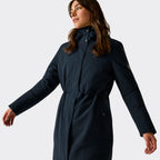 Regatta Womens Waterproof Insulated Jacket With Fleece-Lined Hood & Adjstable Shockcord Waist (Size 12) - Blue_8825879_3