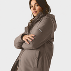 Regatta Womens Waterproof Insulated Jacket With Fleece-Lined Hood & Adjstable Shockcord Waist (Size 14) - Brown_8825886_3