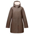 Regatta Womens Waterproof Insulated Jacket With Fleece-Lined Hood & Adjstable Shockcord Waist (Size 18) - Brown_8825888