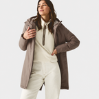 Regatta Womens Waterproof Insulated Jacket With Fleece-Lined Hood & Adjstable Shockcord Waist (Size 18) - Brown_8825888_2