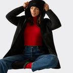 Regatta Womens Waterproof Insulated Jacket With Fleece-Lined Hood & Adjstable Shockcord Waist (Size 12) - Black_8825890_6