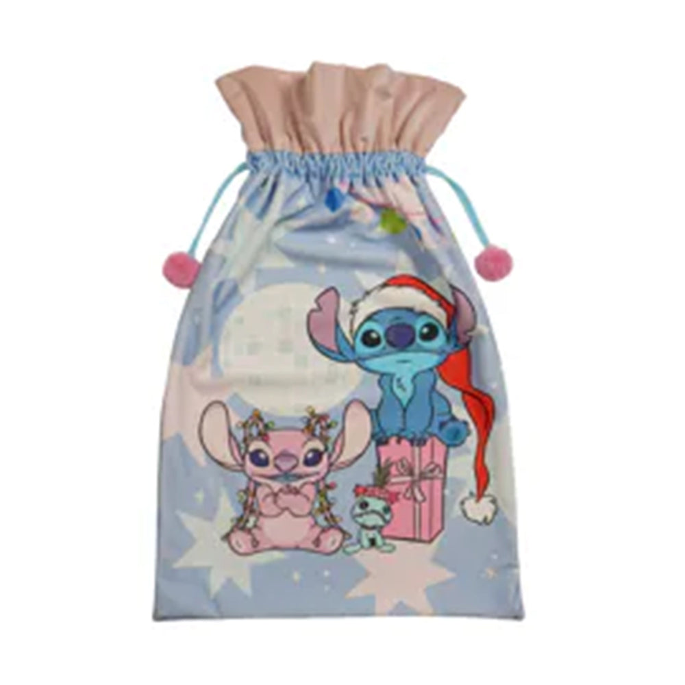 Disney Stitch Festive Christmas Present Gift Sack - Blue_8837341